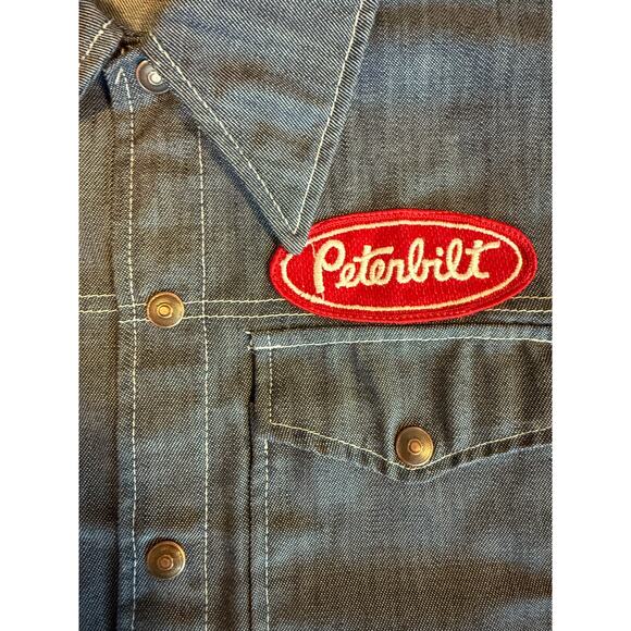 [Vintage] 1970s Peterbilt Swingster Denim Uniform Shirt - Picture 1 of 8